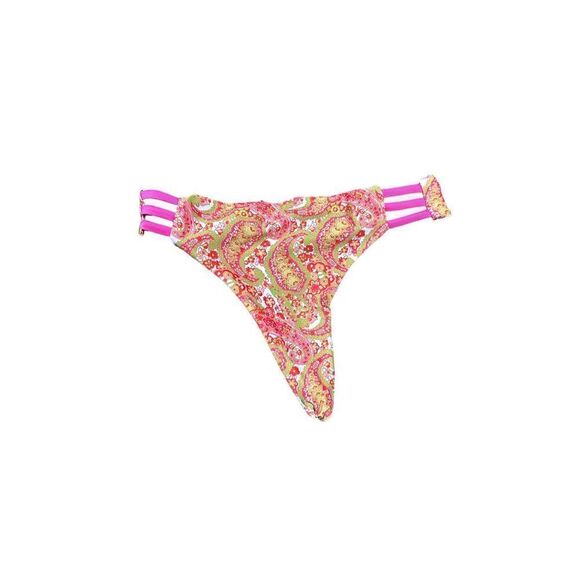 CUTE BRAND NEW WITH TAGS PINK WOMEN PARSLEY PRINT BINIKI BOTTOM XL - Picture 2 of 3